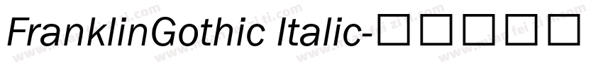 FranklinGothic Italic字体转换